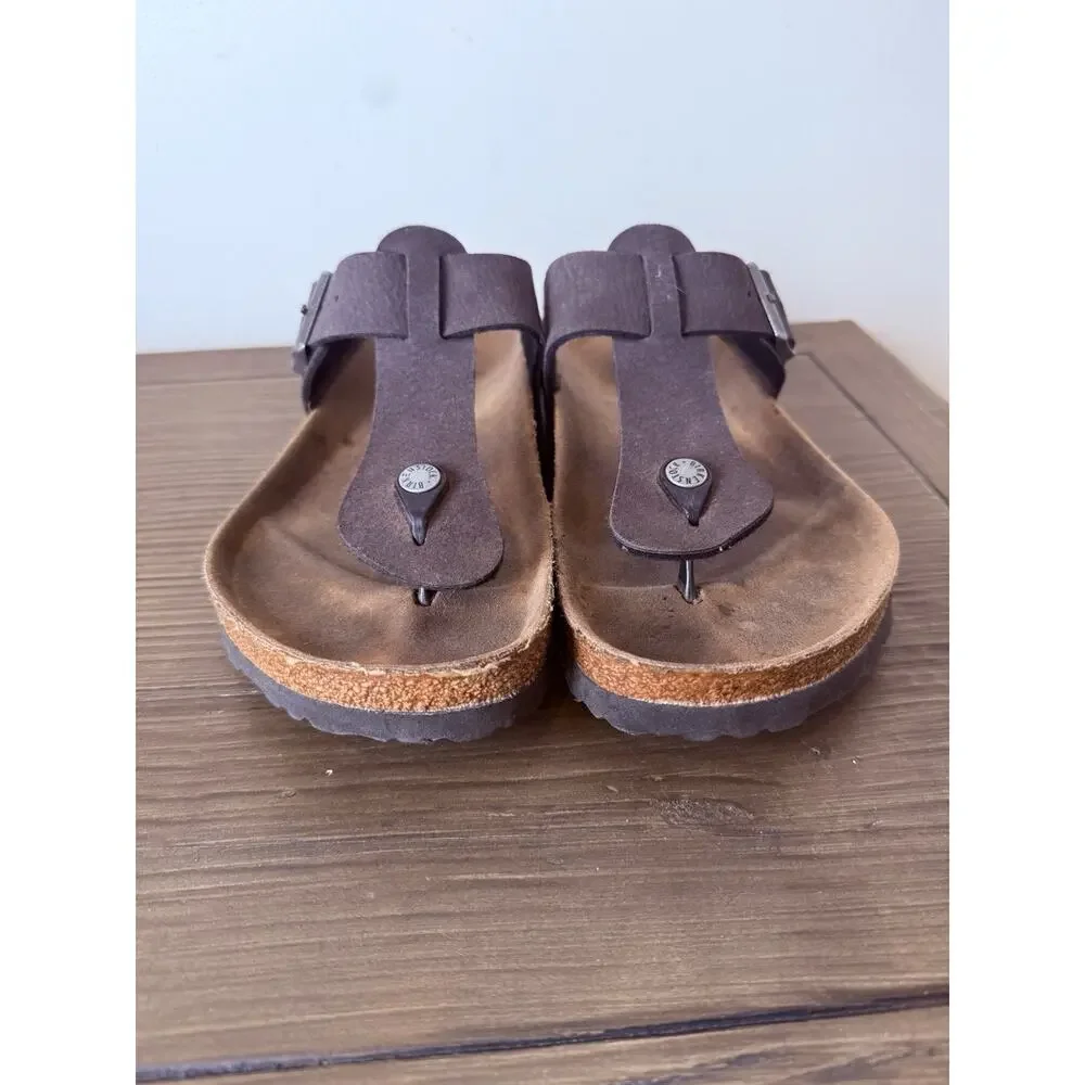 Birkenstock Men’s Ramses Thong Sandal Sz 43 US 10 Dark Brown Suede Gladiator